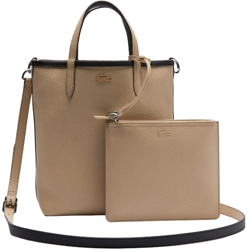 Сумка двостороння Lacoste Anna Reversible NF2991AA-A91 чорна/бежевафото5