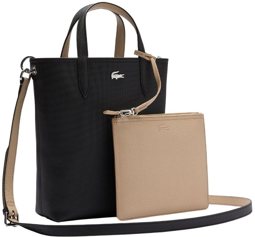 Сумка двостороння Lacoste Anna Reversible NF2991AA-A91 чорна/бежевафото2