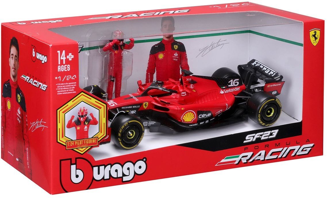 Автомодель с фигуркой - FERRARI SF-23 (1:24) (18-26809) фото 2