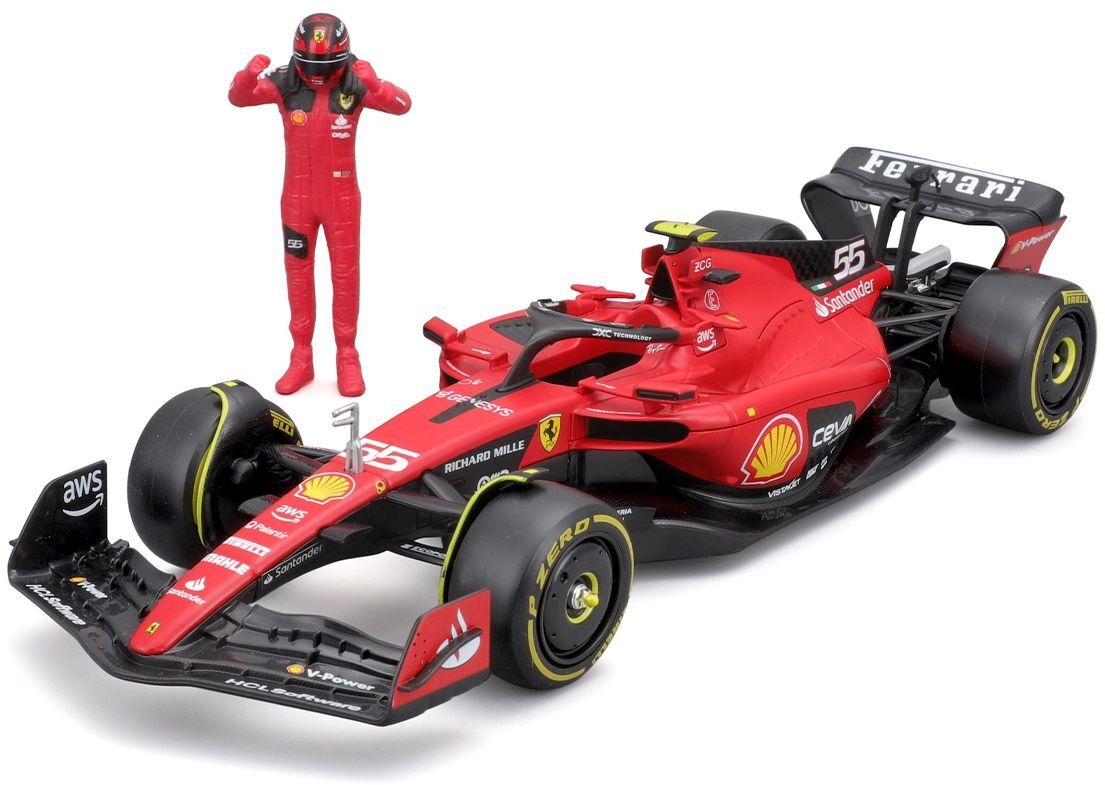 Автомодель с фигуркой - FERRARI SF-23 (1:24) (18-26809) фото 8