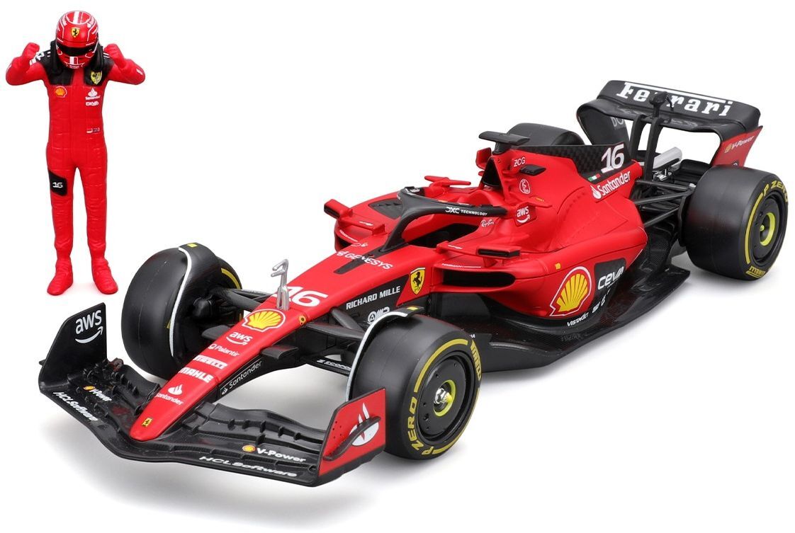 Автомодель с фигуркой - FERRARI SF-23 (1:24) (18-26809) фото 3