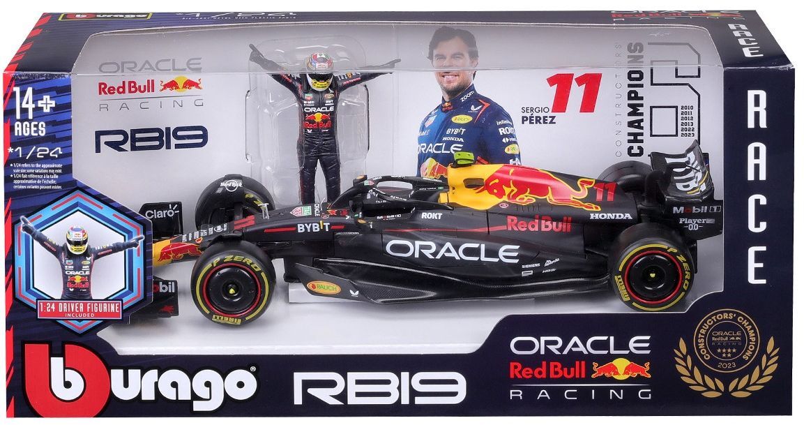 Автомодель із фігуркою - RED BULL RACING RB19 (1:24) (18-28036)фото11