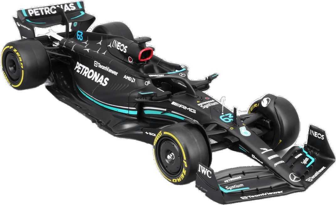 Автомодель с фигуркой - MERCEDES-AMG F1 W14 E PERFORMANCE (1:24) (18-28037) фото 