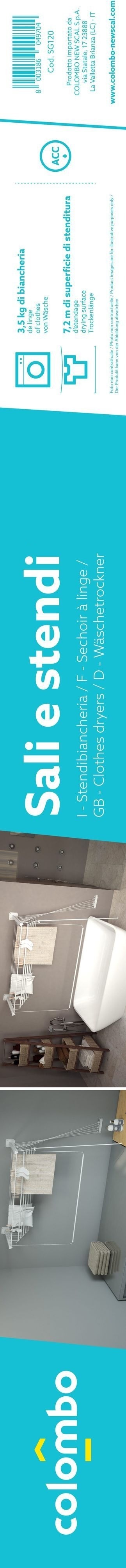 Сушилка для белья настенная Colombo Sali E Stendi 140 (SG140) фото 4