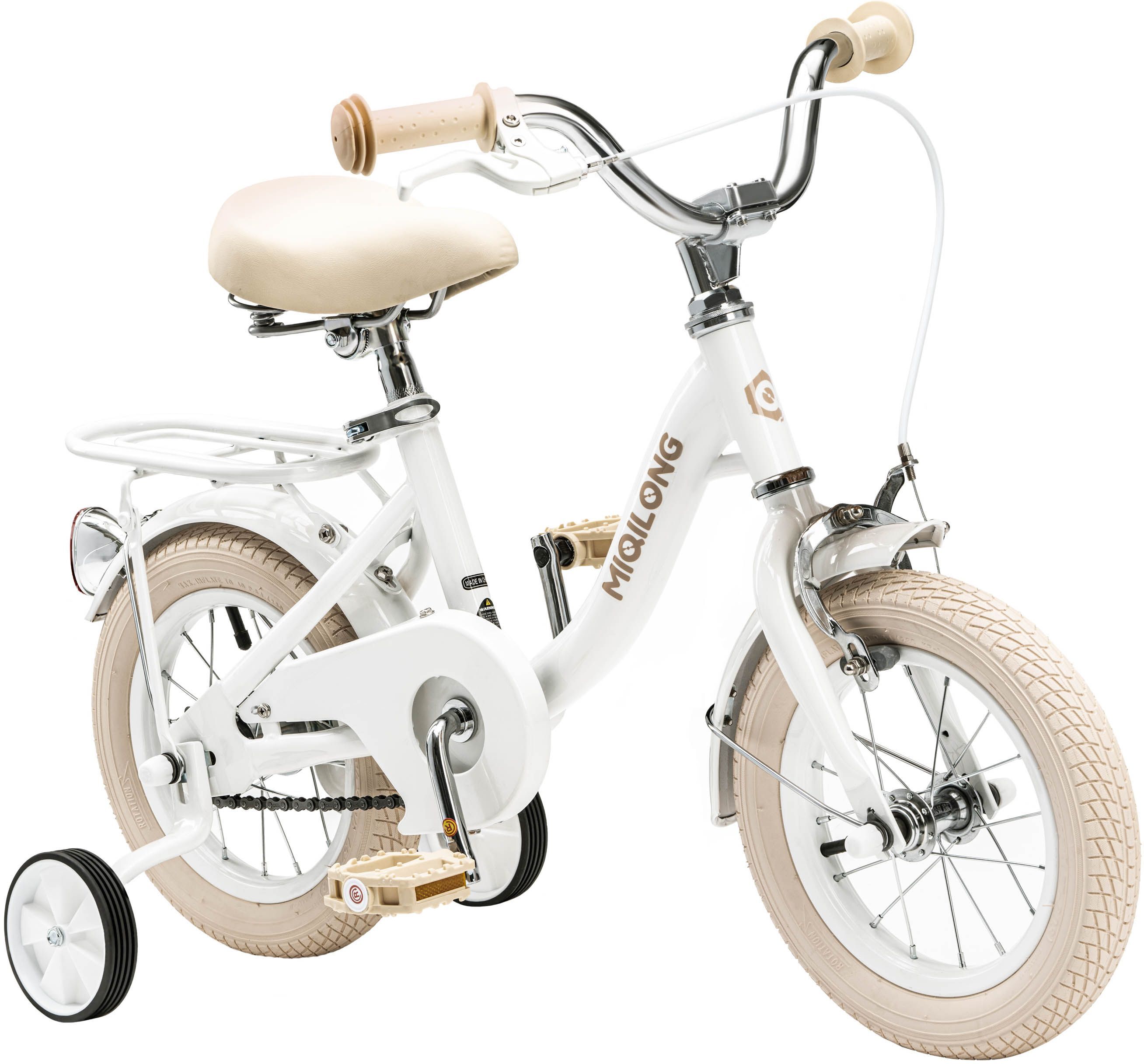 Дитячий велосипед Miqilong LS 12" білий (RBB-LS12-PEARL)фото4