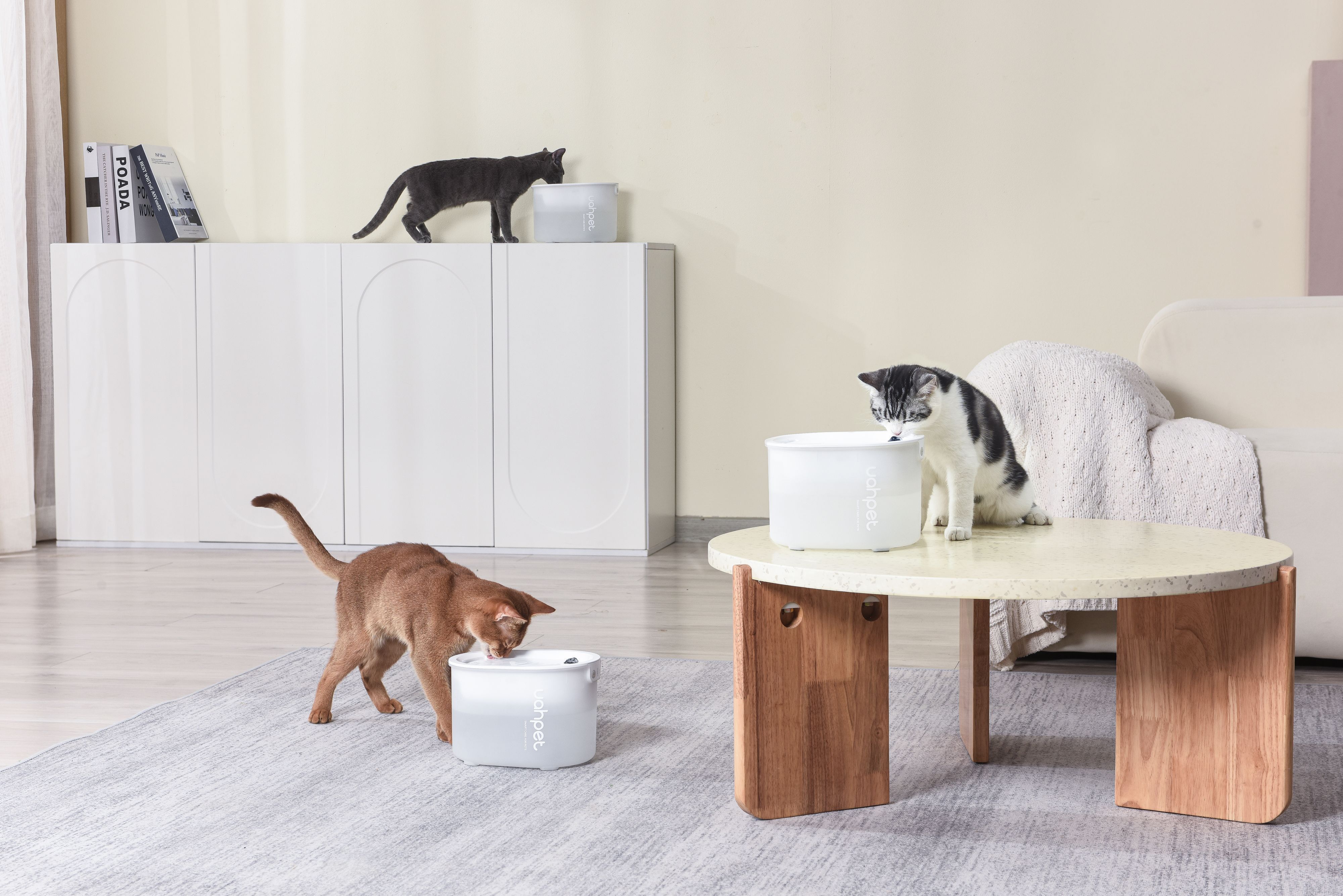 Поилка автономная Uah Pet Glow Wireless Pet Fountain UYSJ05QD белая фото 14