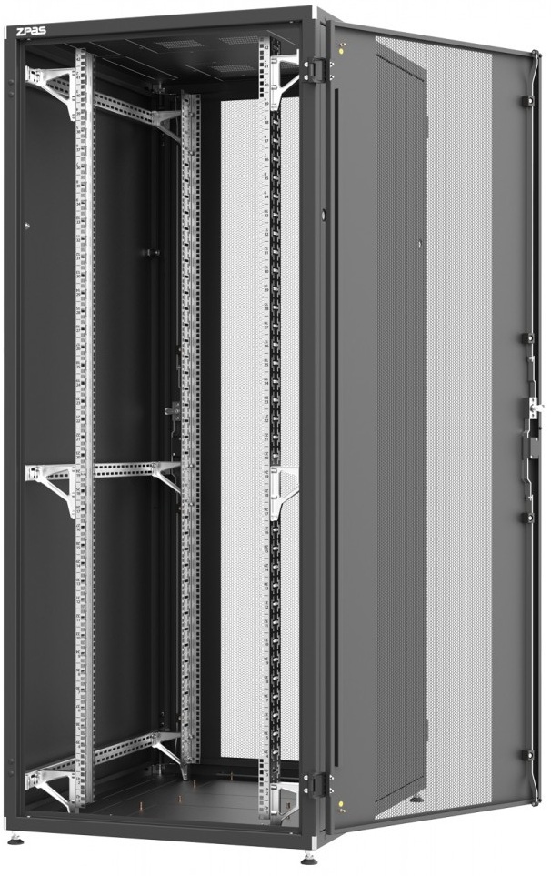 Шафа ZPAS 19" 42U SZB IT одностулкові передні та задні перфоровані двері 800x1000 мм чорнафото