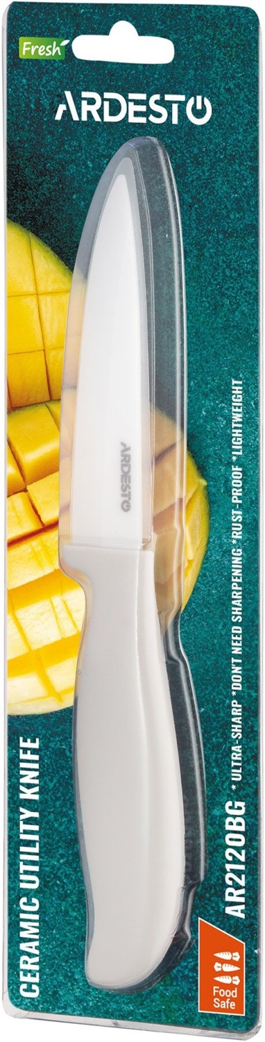 Ніж керамічний універсальний Ardesto Fresh, 10см, бежевий (AR2120BG)фото