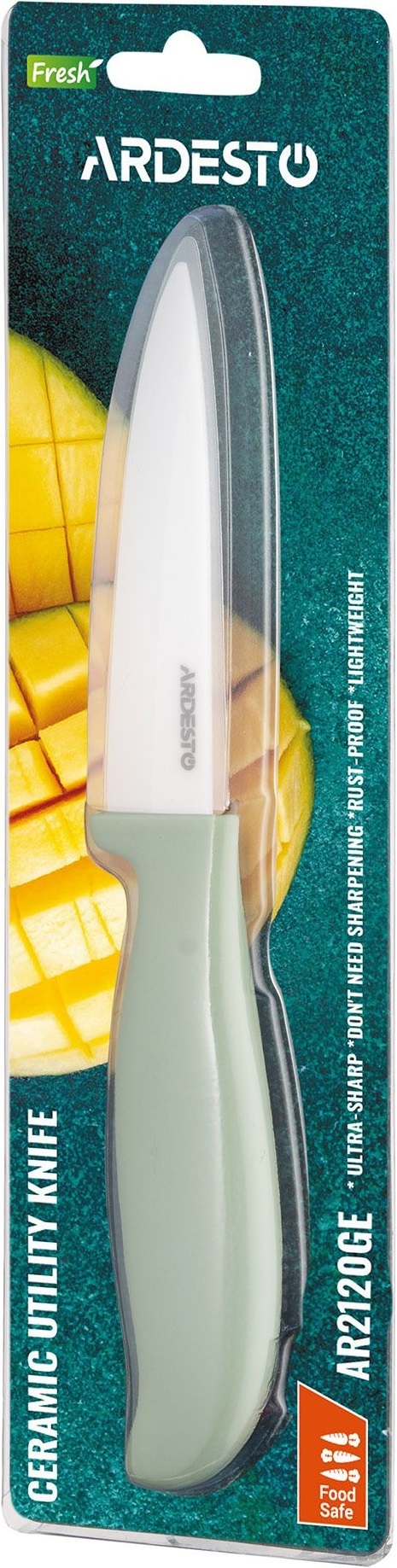 Ніж керамічний універсальний Ardesto Fresh, 10см, зелений (AR2120GE)фото3