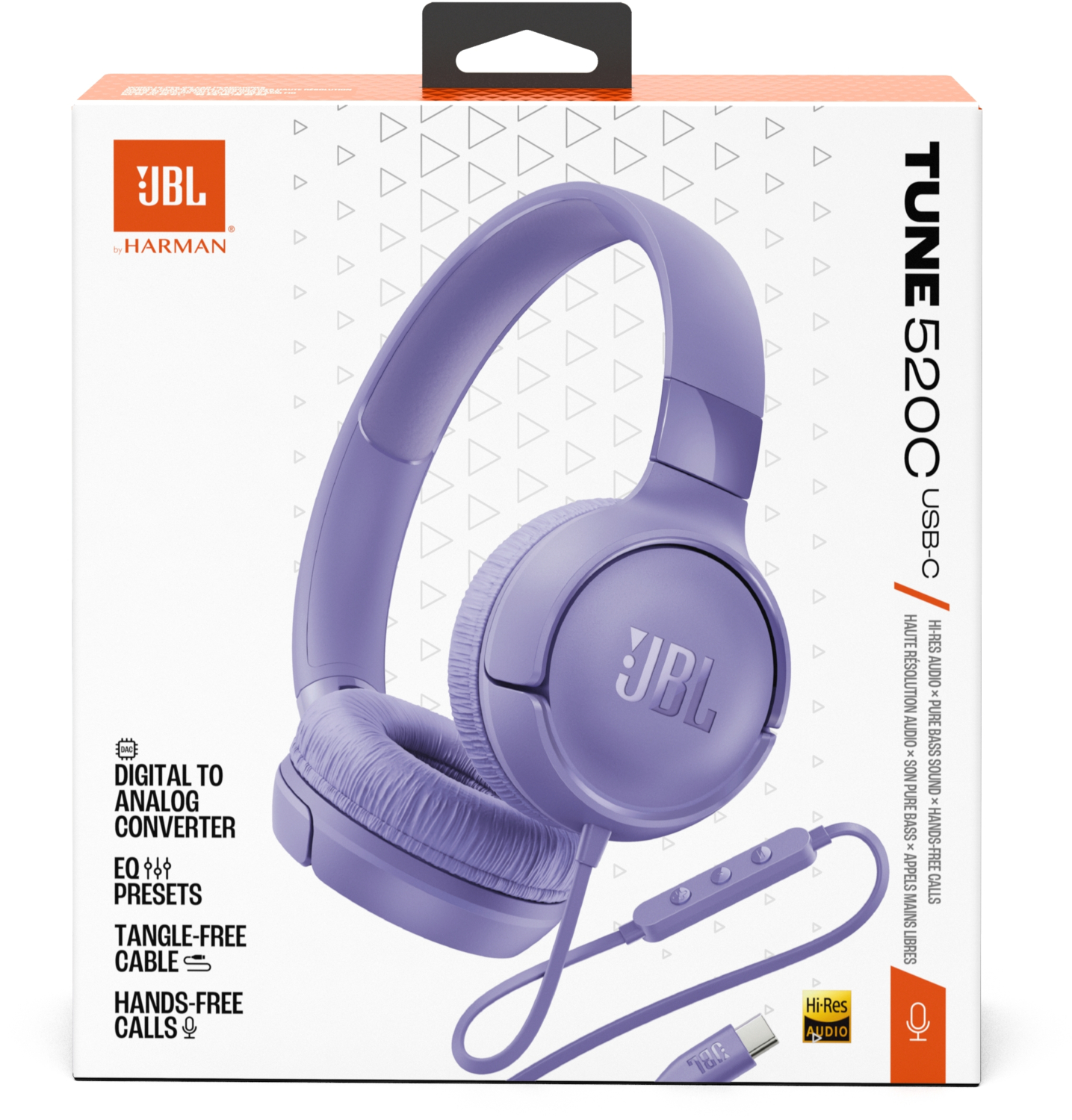 Навушники JBL Tune 520C Purple (JBLT520CPUR)фото