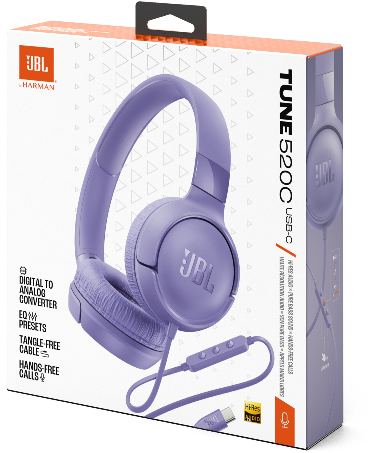 Навушники JBL Tune 520C Purple (JBLT520CPUR)фото