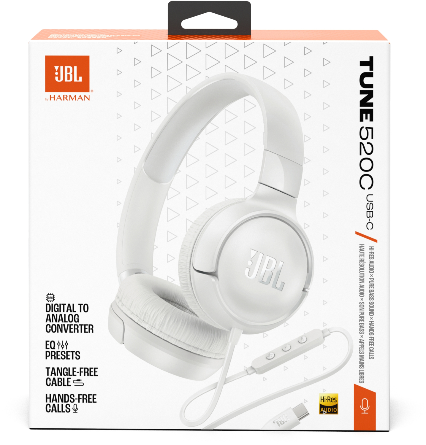 Навушники JBL Tune 520C White (JBLT520CWHT)фото