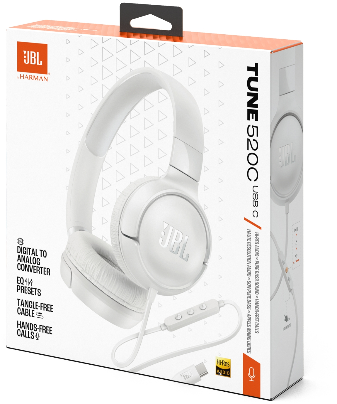 Навушники JBL Tune 520C White (JBLT520CWHT)фото