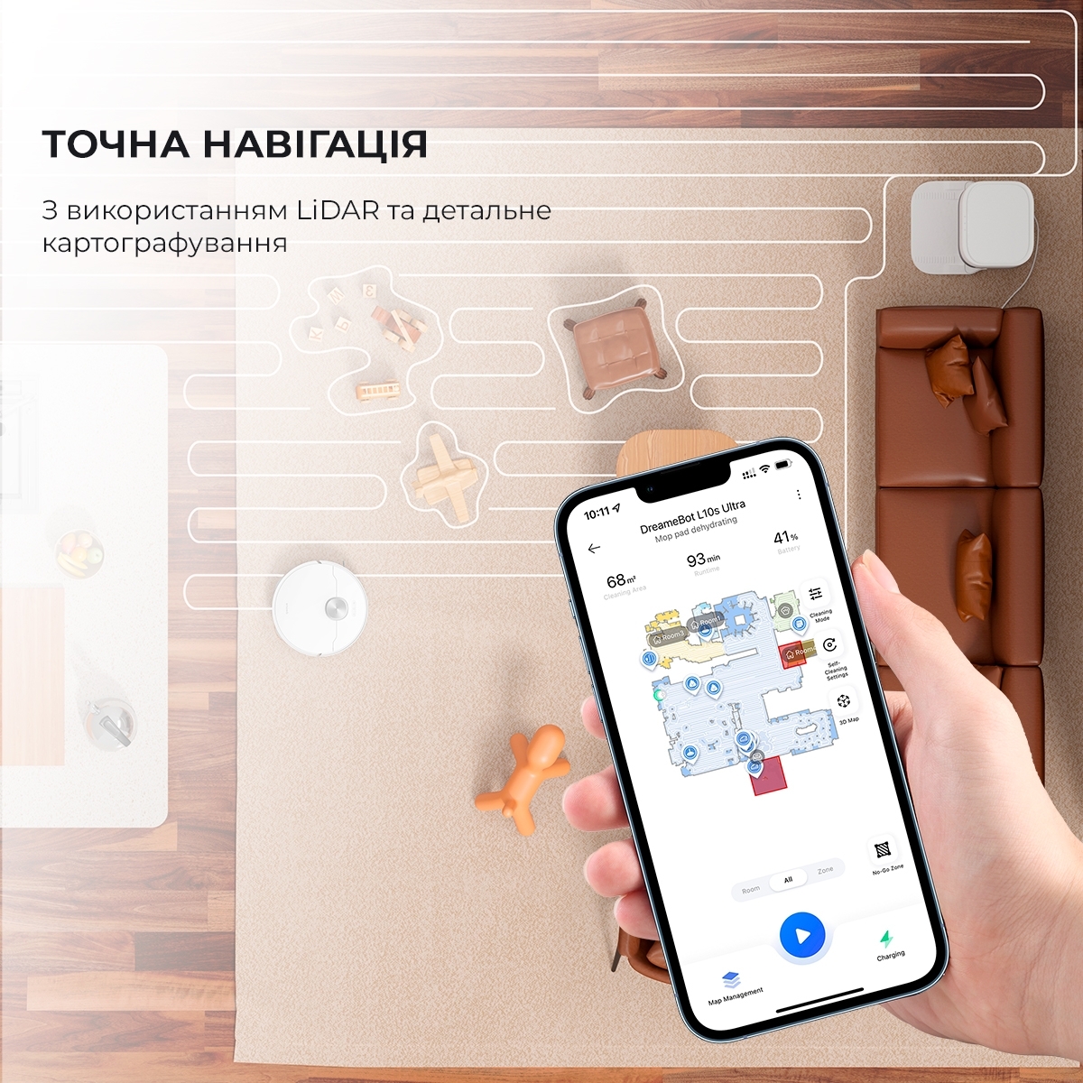 Робот пилосос Dreame Bot L10S Ultra RLS6LADCфото3