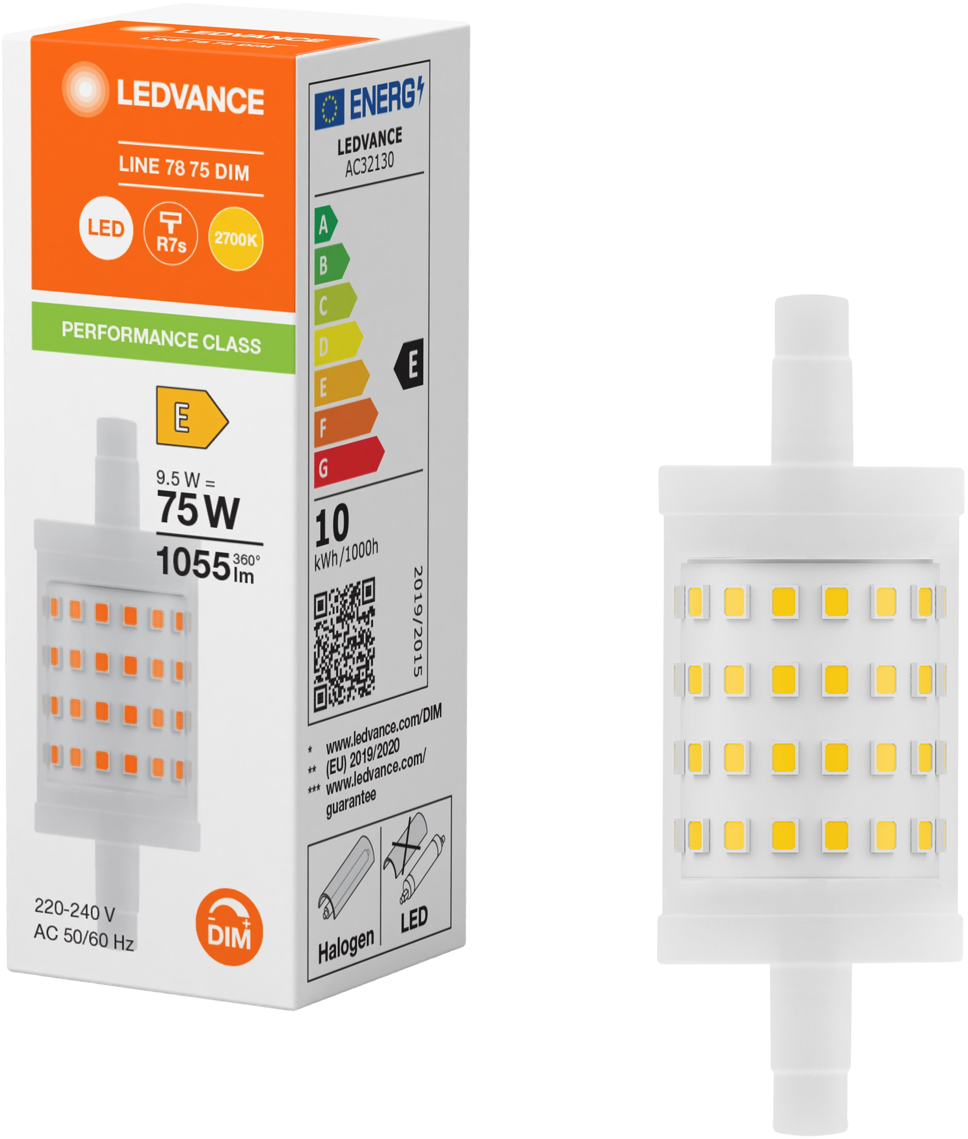 Лампа Osram LED R7s 9.5Вт 2700К 1055Лм (4099854064906) фото 5