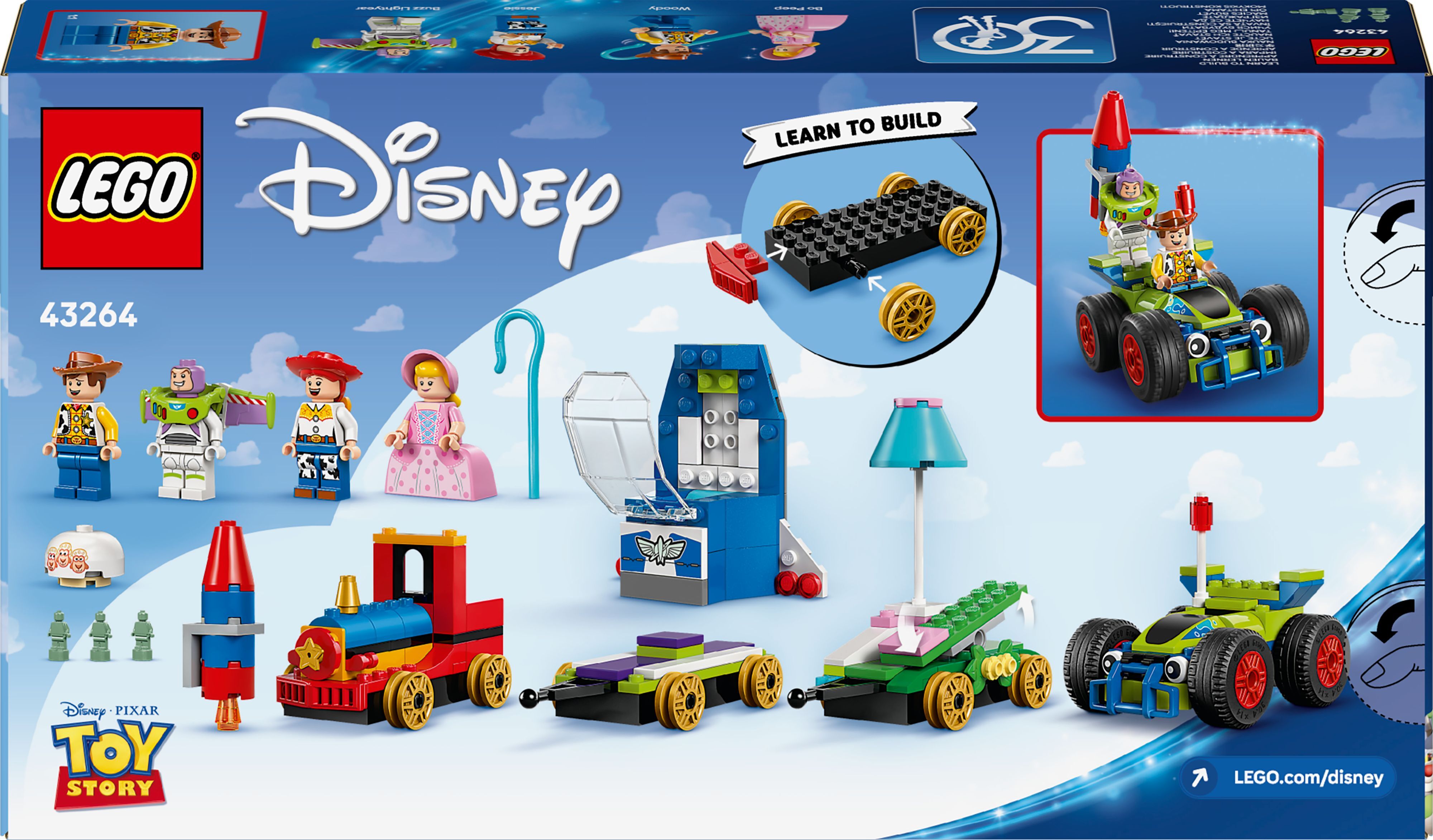 LEGO 43264 Disney Pixar Празднование с Истории Игрушек: поезд и авто для гонок фото 