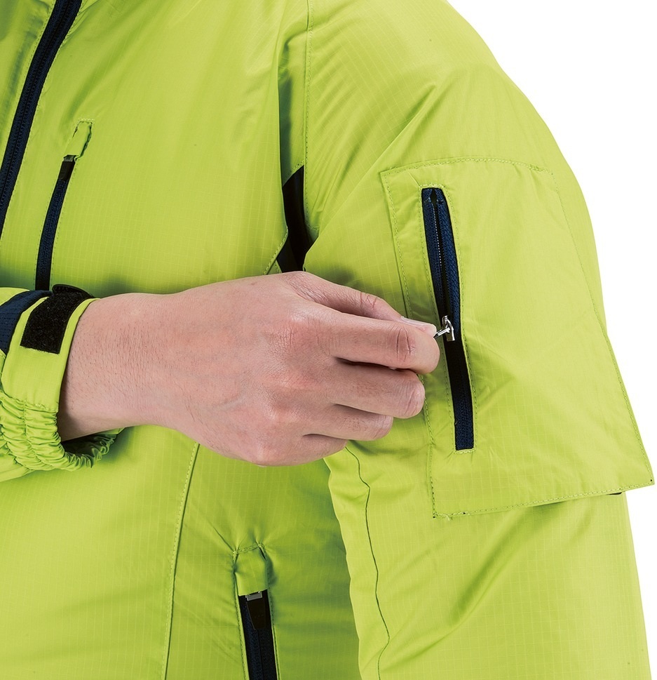 Куртка акумуляторна Makita LXT/CXT, 10.8-18В, з вентиляцією, поліестер, розмір M, зелена (DFJ212ZM)фото