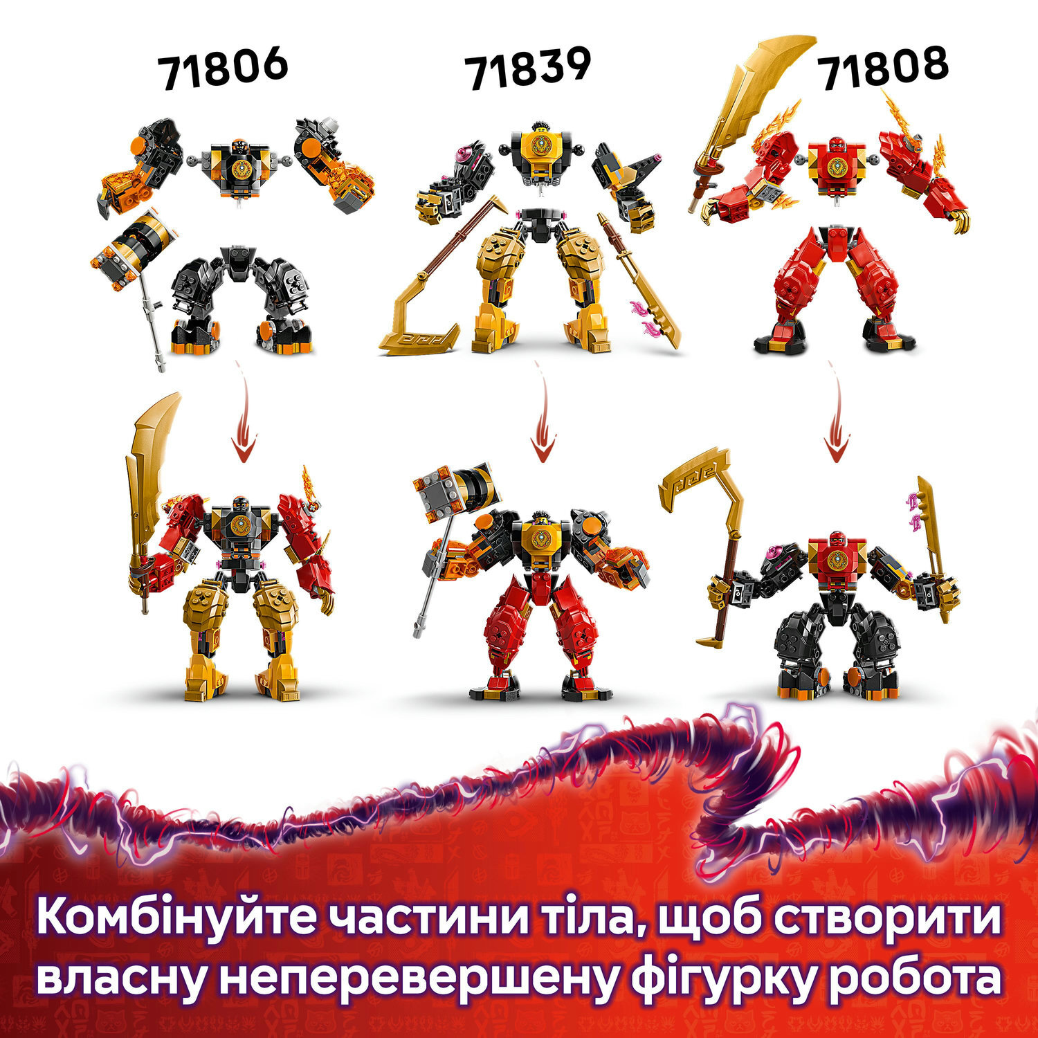 LEGO 71839 Ninjago Бойовий робот Арін Спін-джитсуфото6