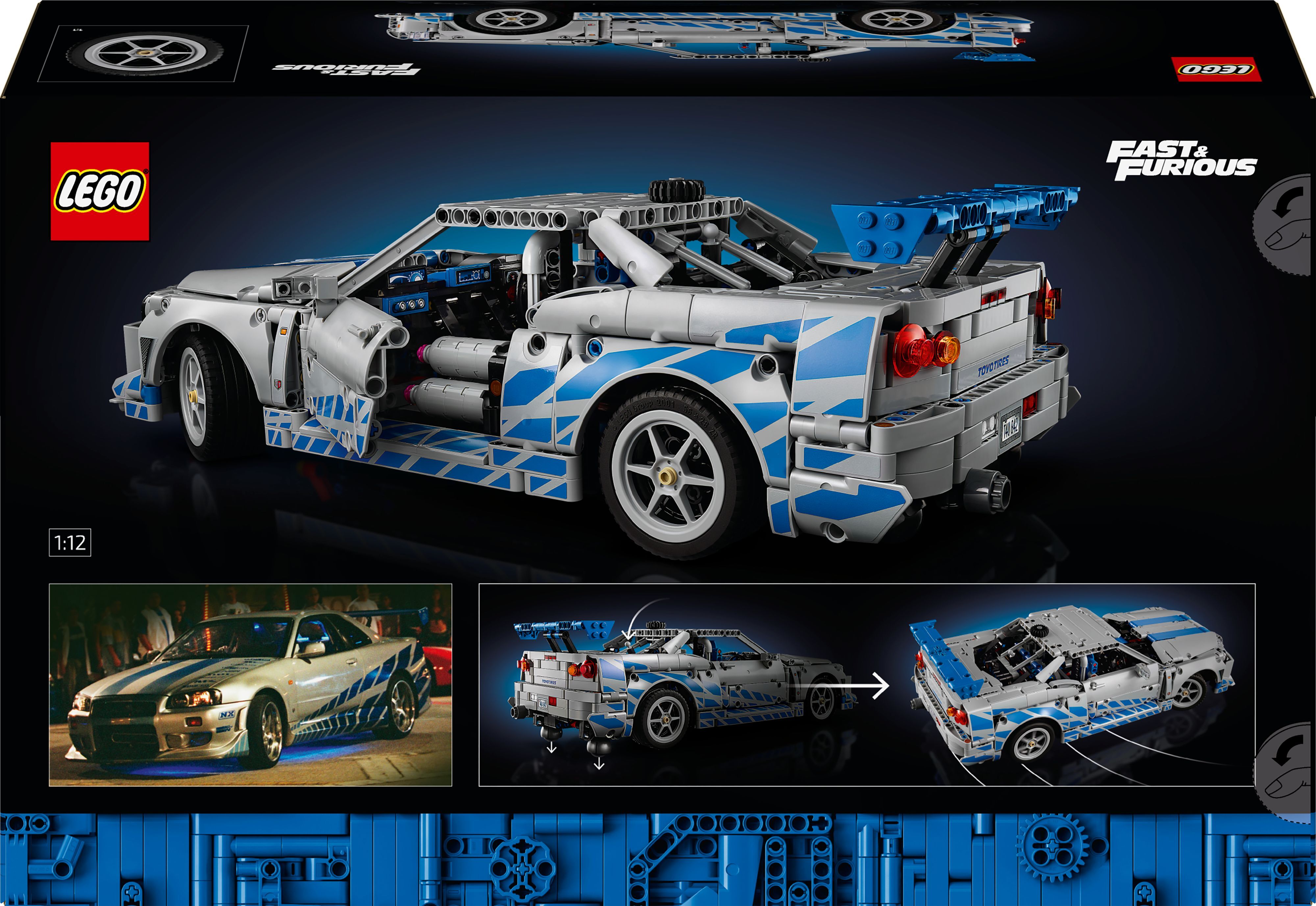 LEGO 42210 Technic Двойной форсаж Автомобиль Nissan Skyline GT-R (R34) фото 12