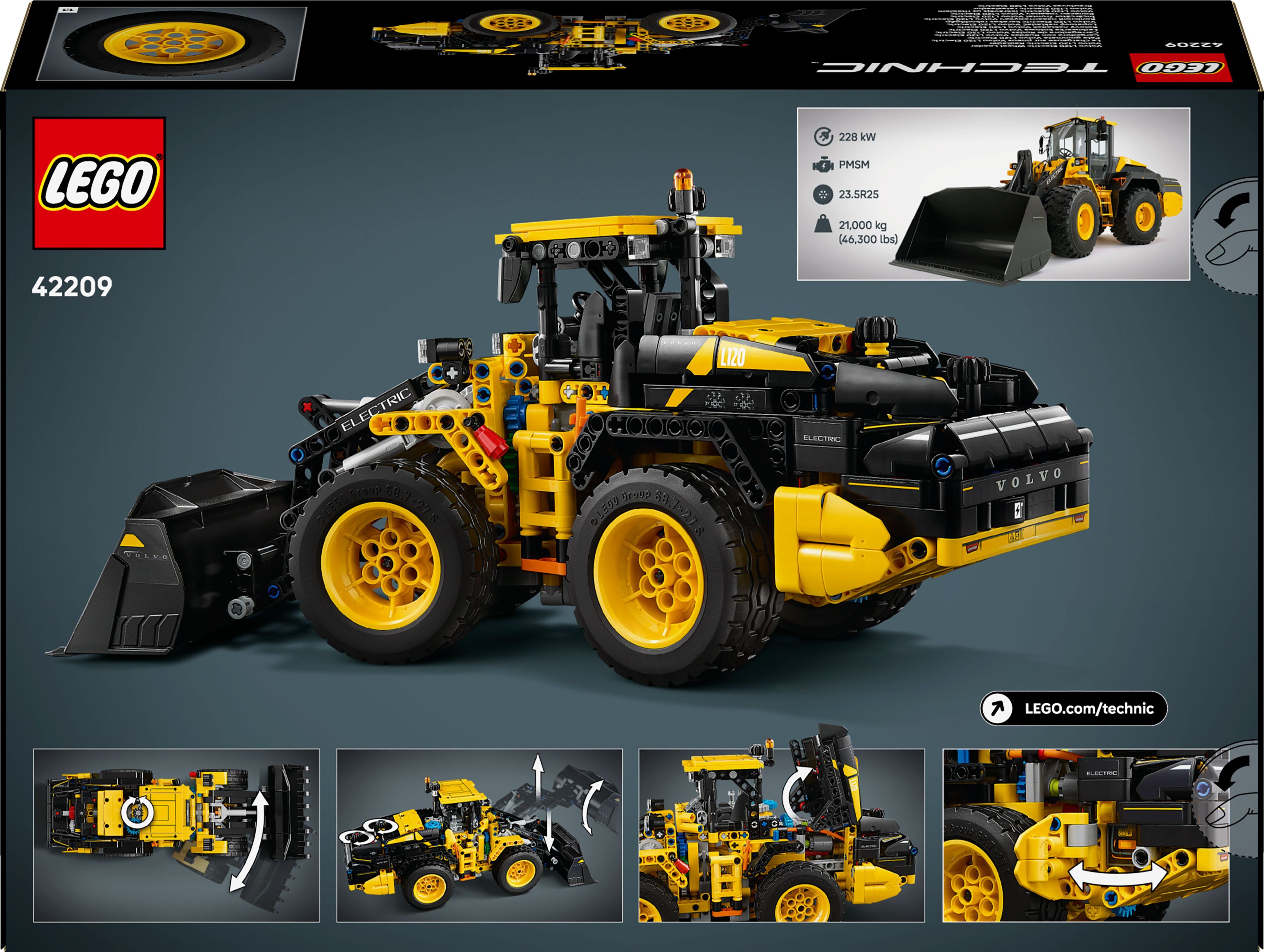 LEGO 42209 Technic Колесный загрузчик Volvo L120 Electric фото 10