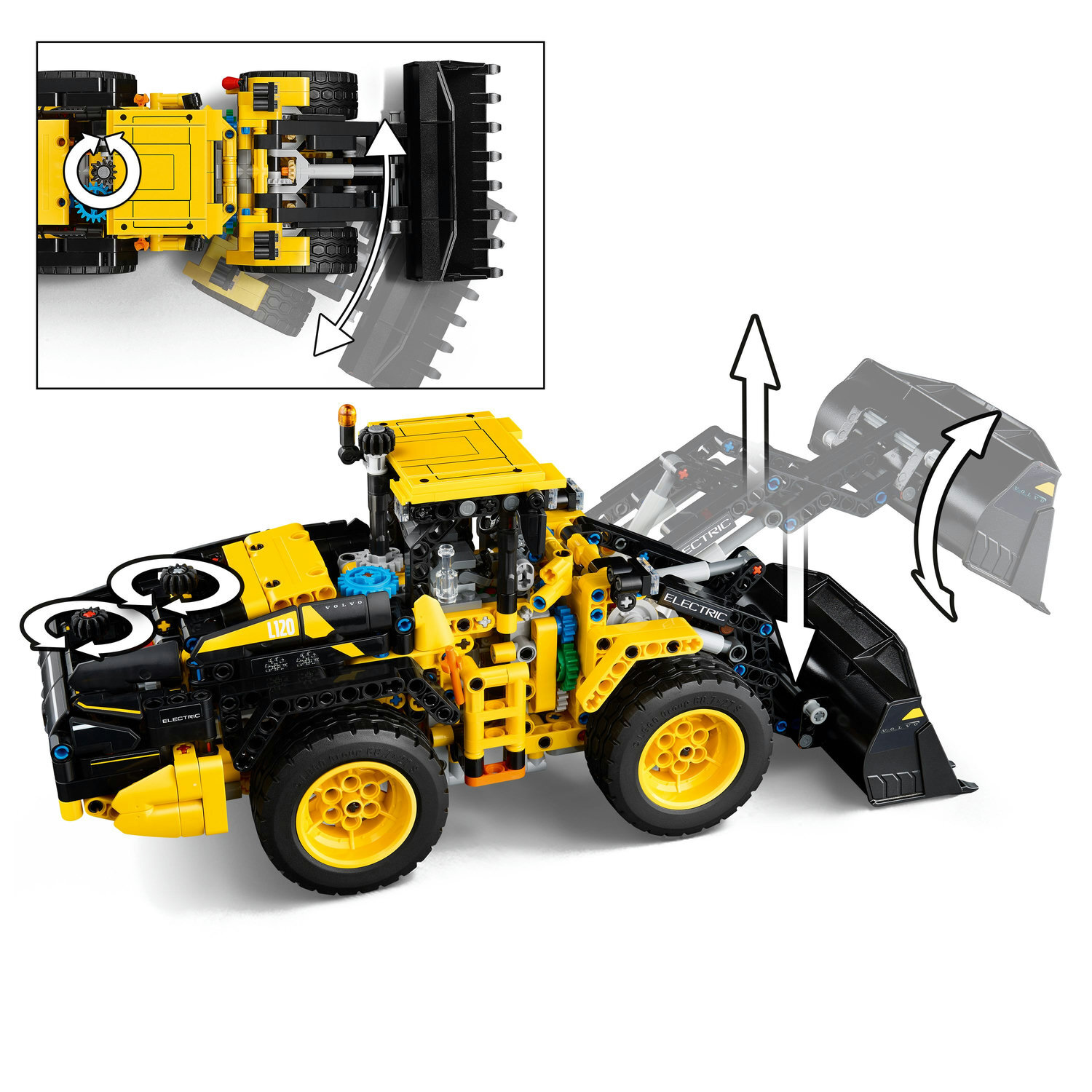 LEGO 42209 Technic Колесный загрузчик Volvo L120 Electric фото 5