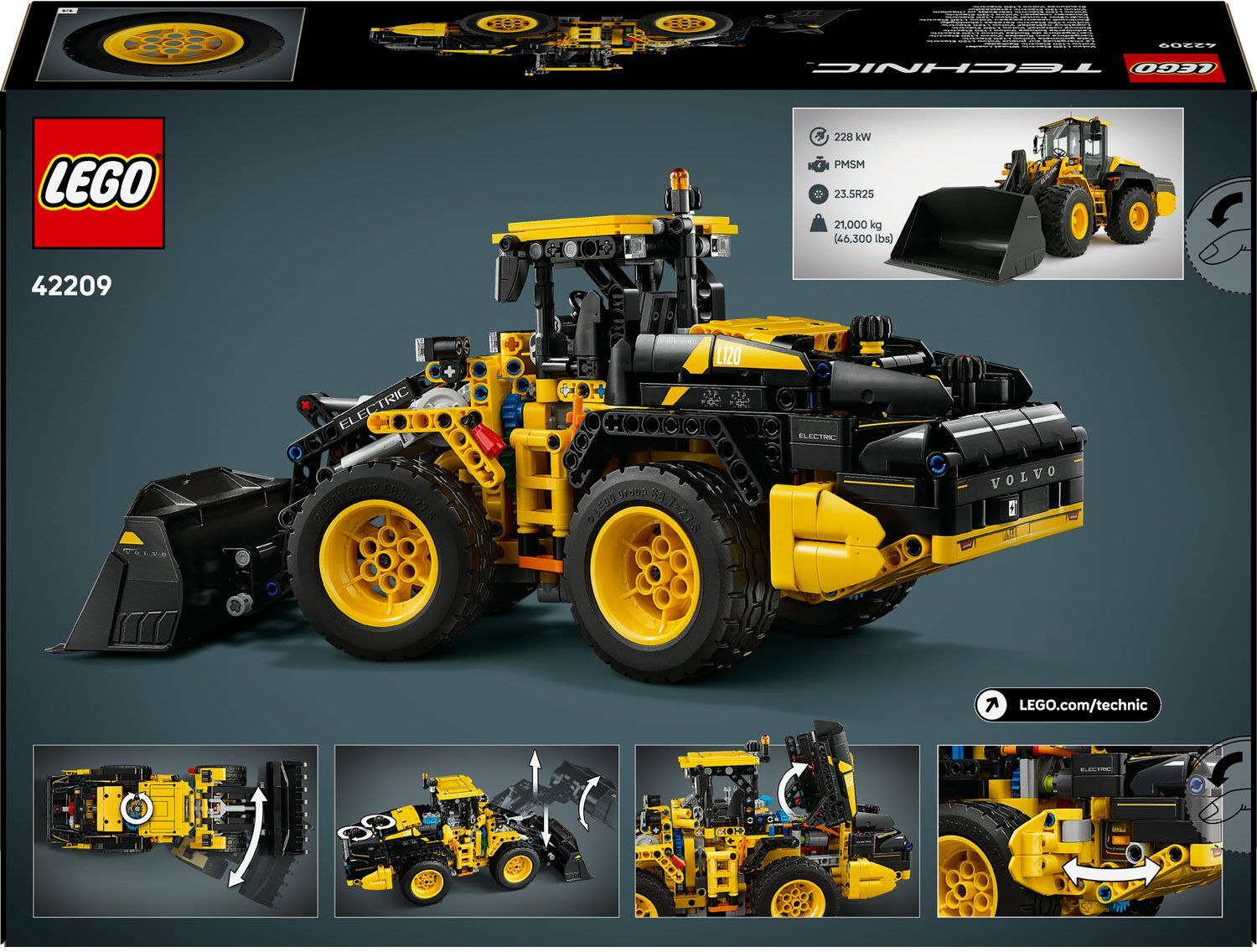 LEGO 42209 Technic Колесный загрузчик Volvo L120 Electric фото