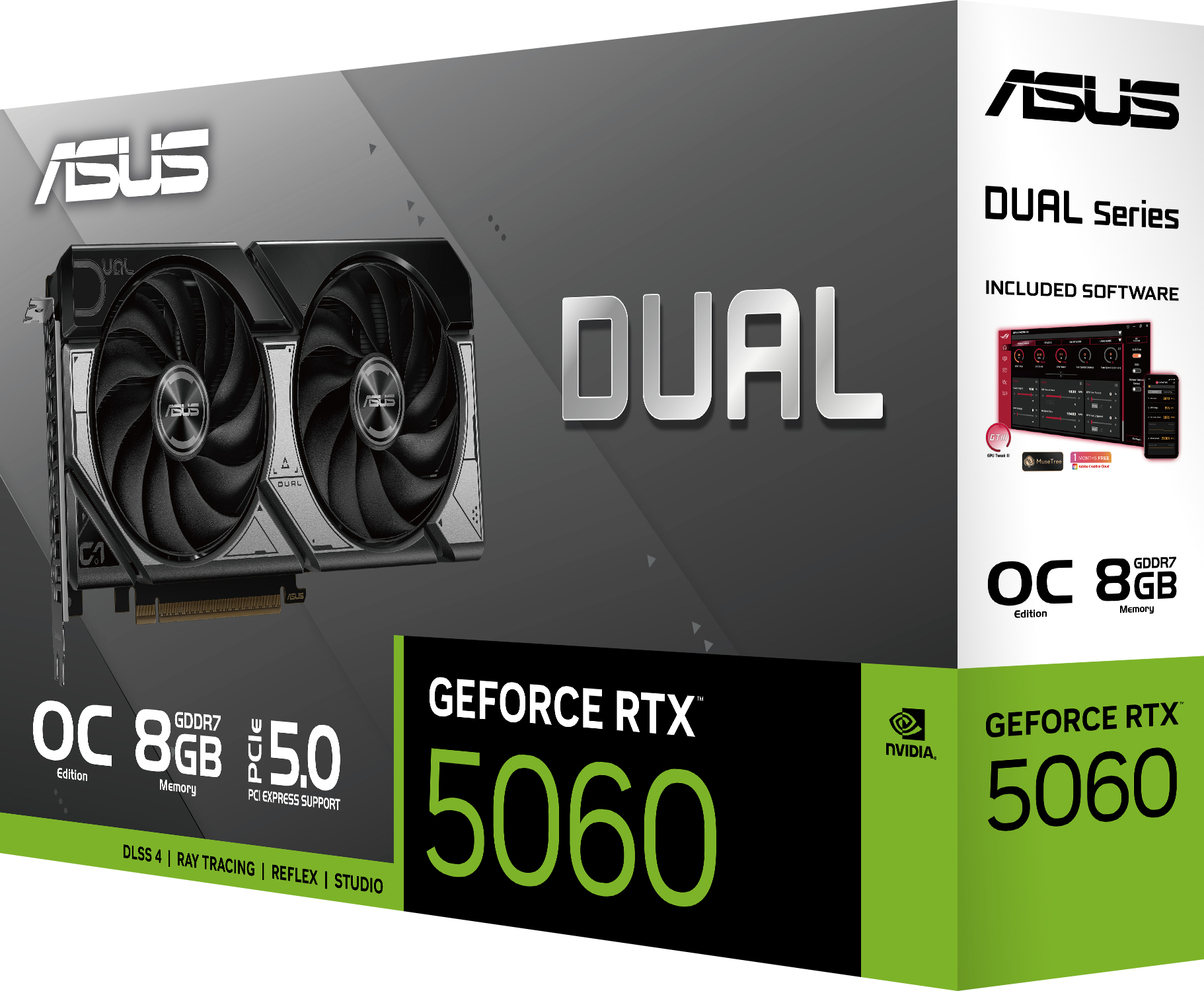 Відеокарта ASUS GeForce RTX 5060 8 GB GDDR7 OC DUAL-RTX5060-O8G (90YV0N12-M0NA00)фото8