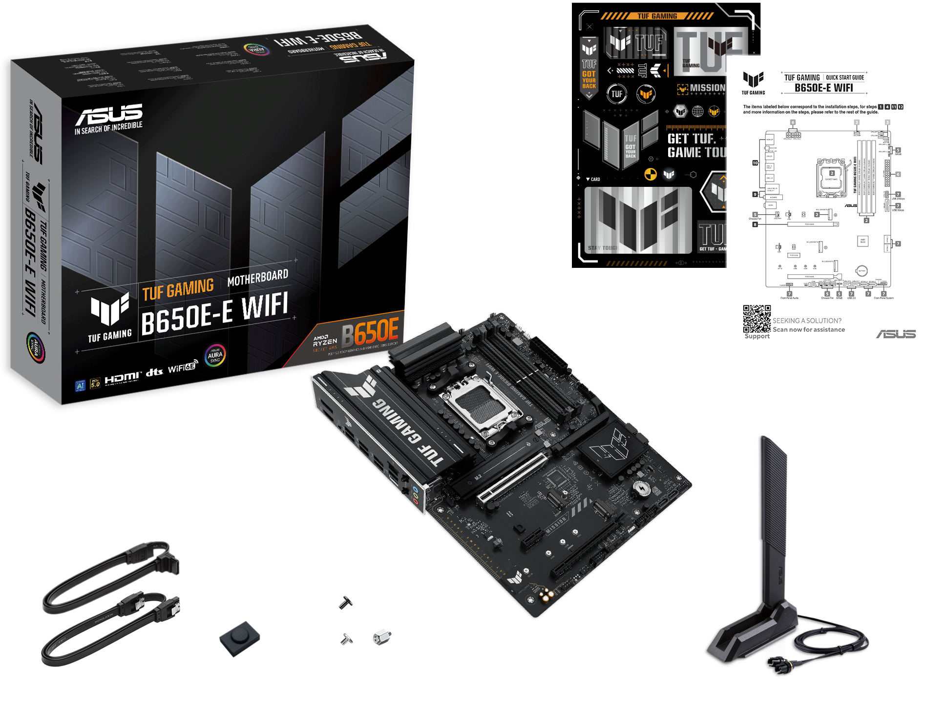 Материнcкая плата ASUS TUF GAMING B650E-E WIFI sAM5 B650 4xDDR5 M.2 HDMI DP WiFi BT ATX фото 8