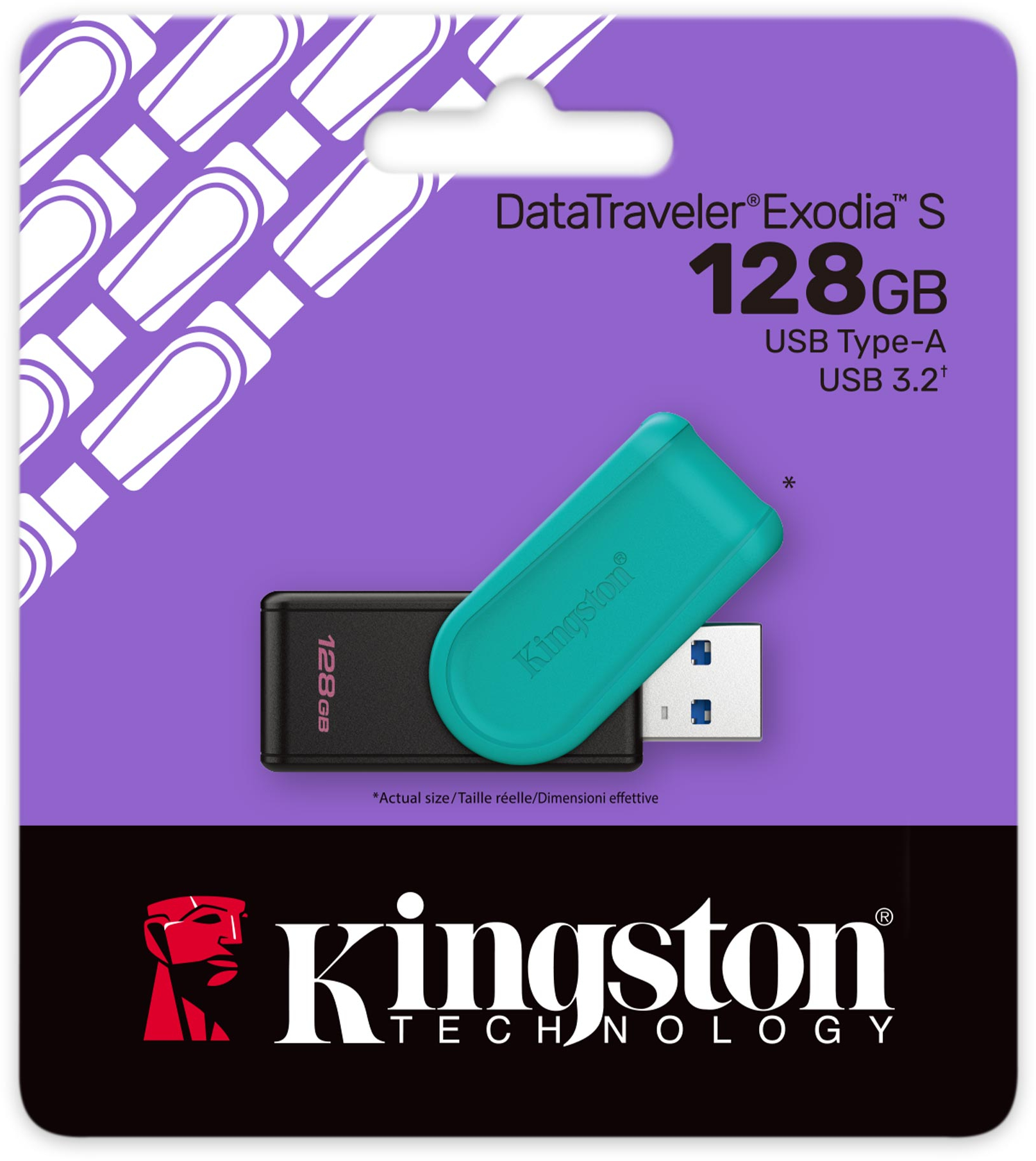 Накопичувач USB 3.2 Kingston 128GB Gen1 DT Exodia S (DTXS/128GB)фото