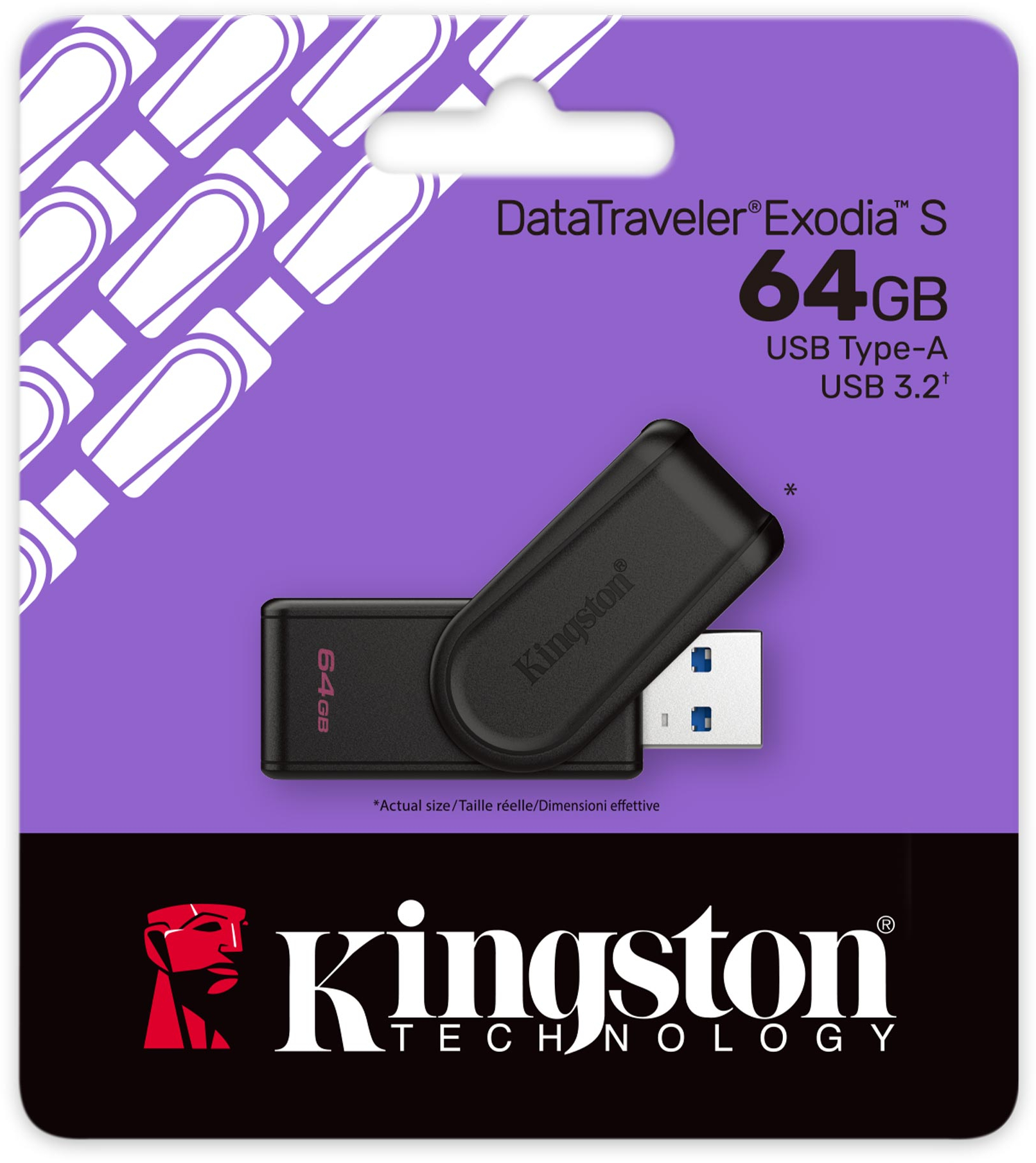 Накопитель USB 3.2 Kingston 64GB Gen1 DT Exodia S (DTXS/64GB) фото 3