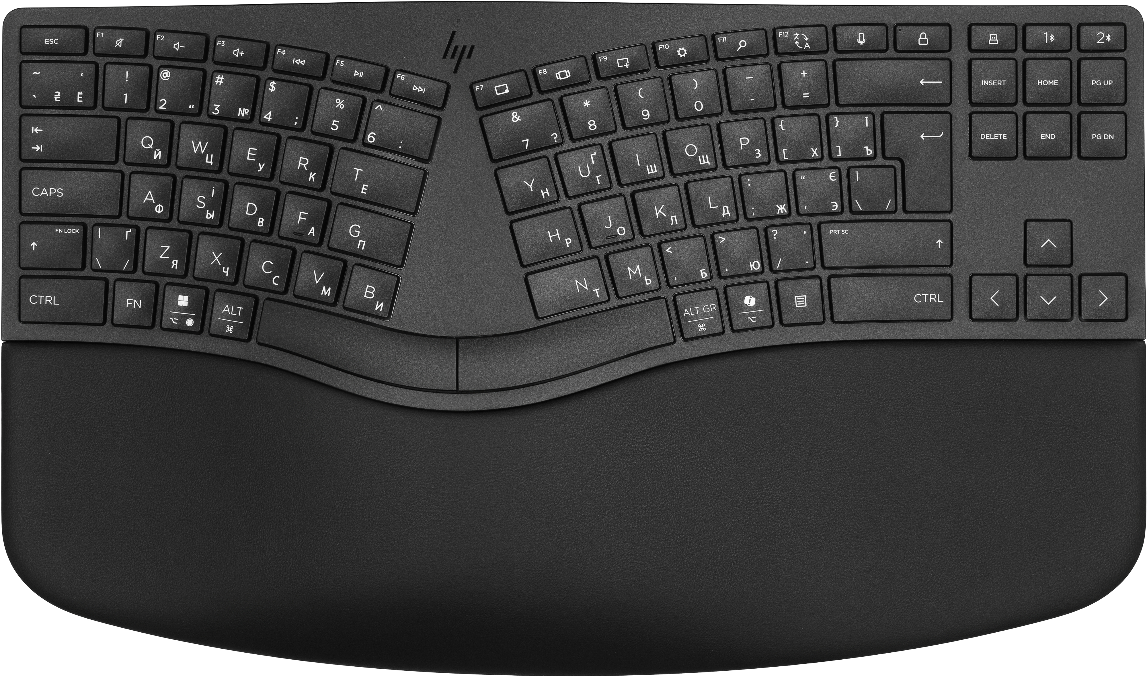 Клавиатура HP 960 BLK Ergonomic split-zone, 112key, BT, EN/UK, Black (7E755AA) фото 3