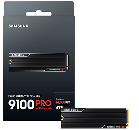 Накопичувач SSD Samsung M.2 4TB PCIe 5.0 9100PRO+ радіаторфото8