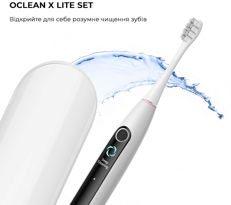 Электрическая зубная щетка Oclean X Lite Set Grey фото