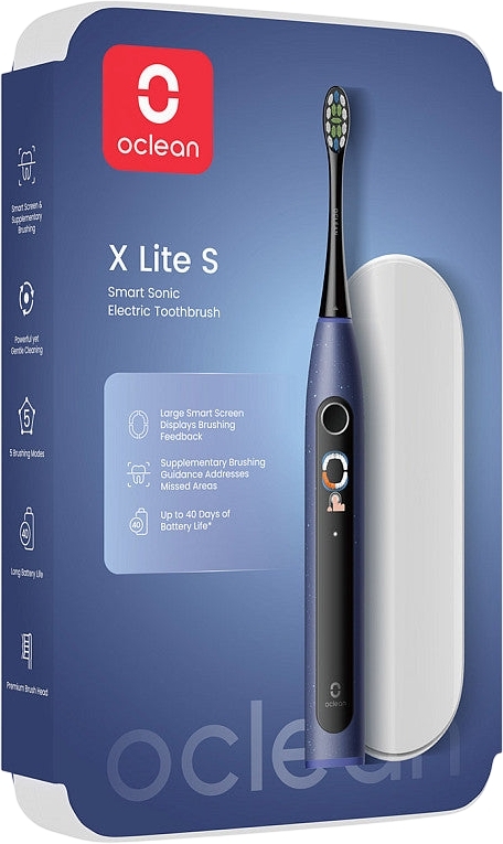 Электрическая зубная щетка Oclean X Lite Set Blue фото 6