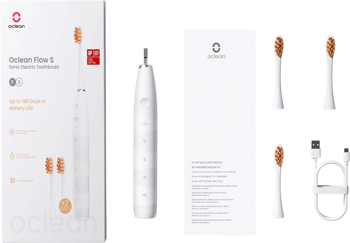 Электрическая зубная щетка Oclean Flow S Sonic White фото 3