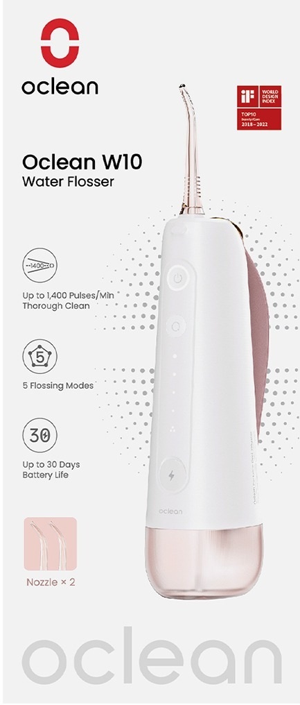 Ирригатор Oclean W10 Pink NEW-2 NOZZLES фото 2