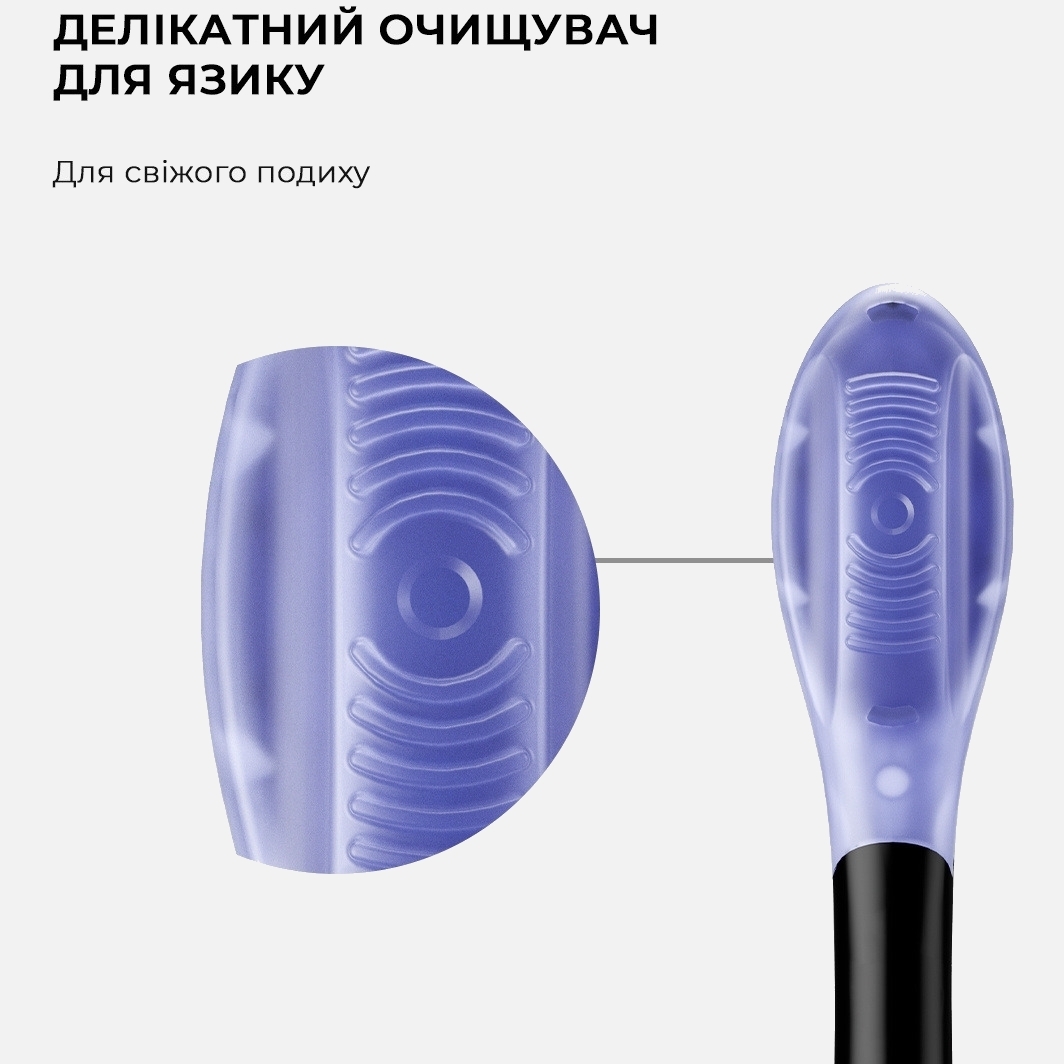 Насадка для зубної щітки Oclean Ultra White Brush Head 2 packUW02 B02 Black 2штфото6