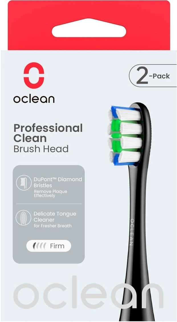 Насадка для зубной щетки Oclean Professional Clean Brush Head P1C5 B02 2 pack Black 2шт фото 4