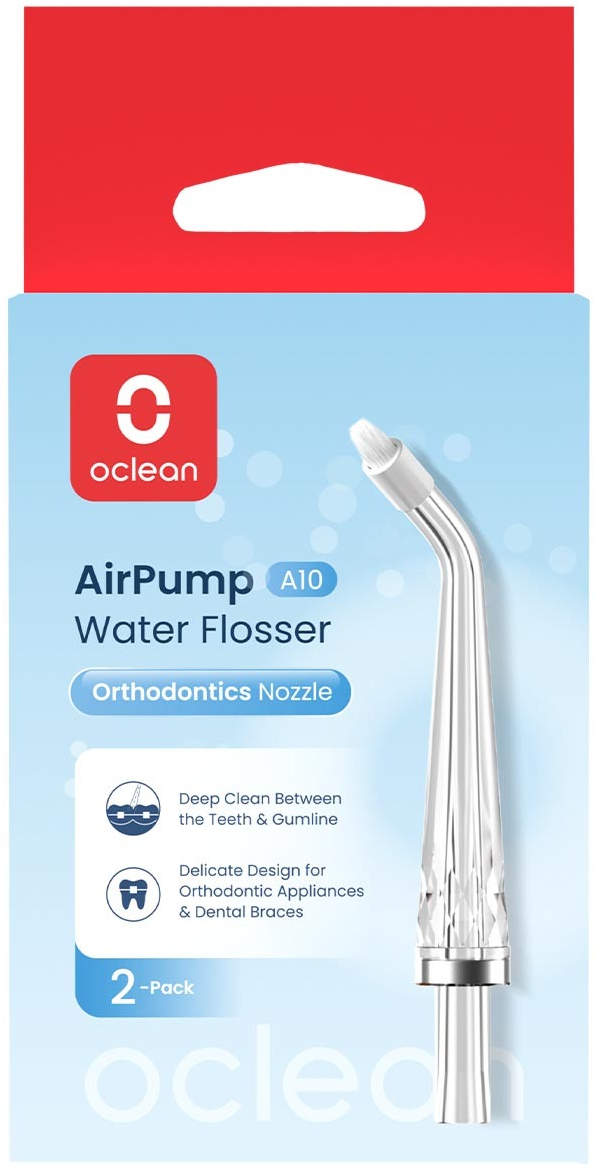 Насадки для ирригатора Oclean Nozzle for A10-Orthodontics 2 шт. фото 