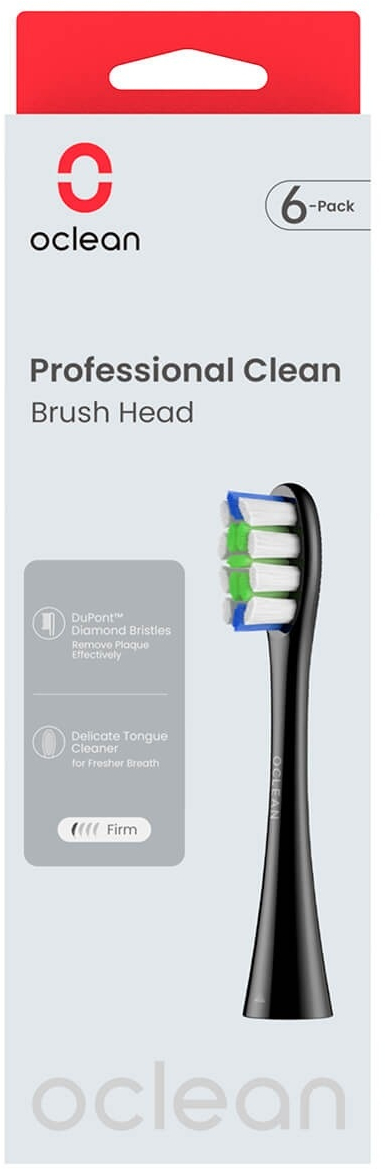 Насадка для зубної щітки Oclean Professional Clean Brush Head P1C5 B06 6 pack Black 6штфото2