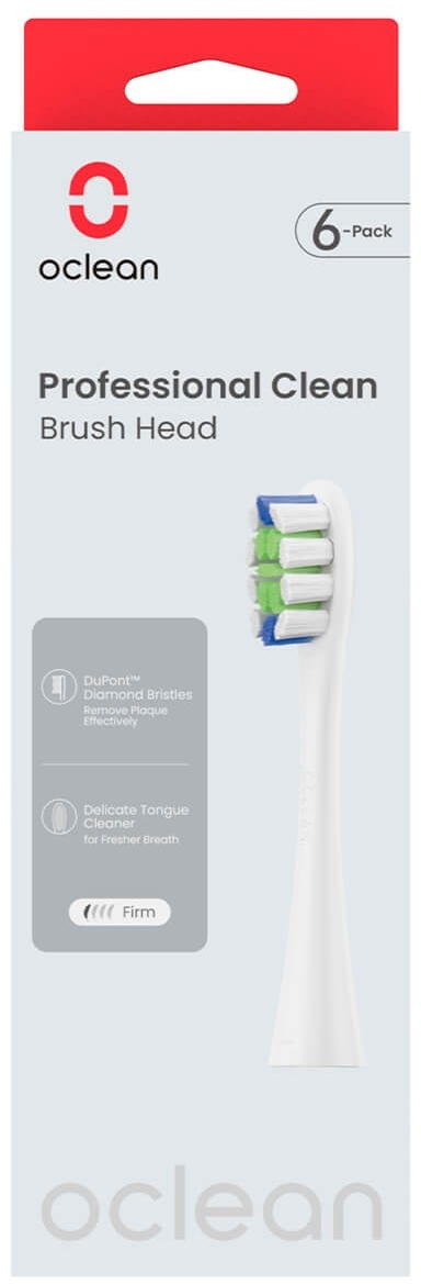 Насадка для зубной щетки Oclean Professional Clean Brush Head P1C1 W06 6 pack White 6шт фото 2