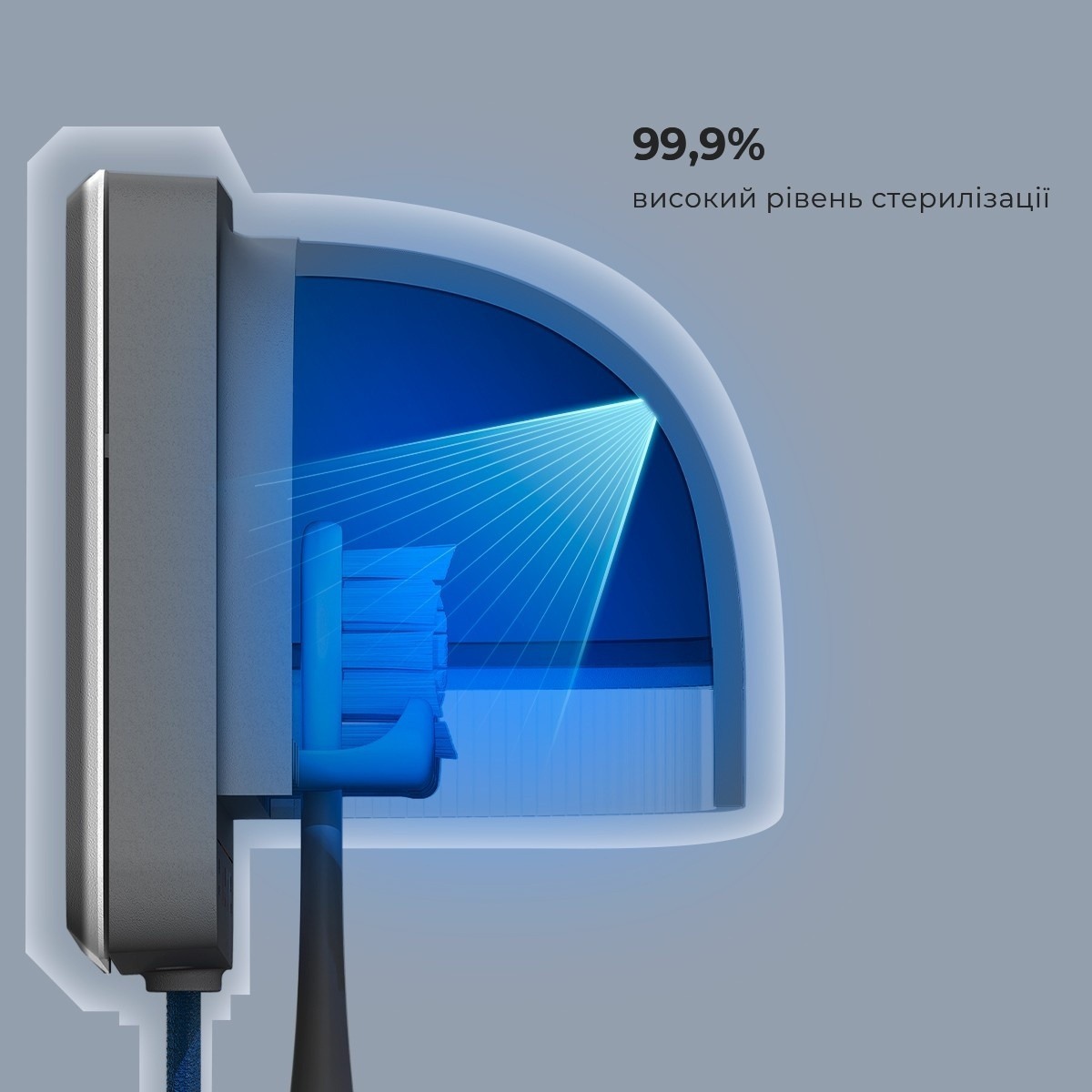 Стерилізатор для зубних щіток Oclean S1 Toothbrush Sanitizer Grey NEWфото7