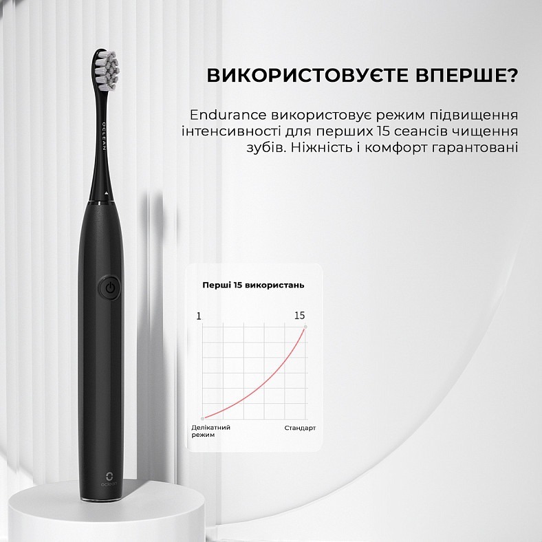 Электрическая зубная щетка Oclean Endurance Eco Electric Toothbrush Black фото 4