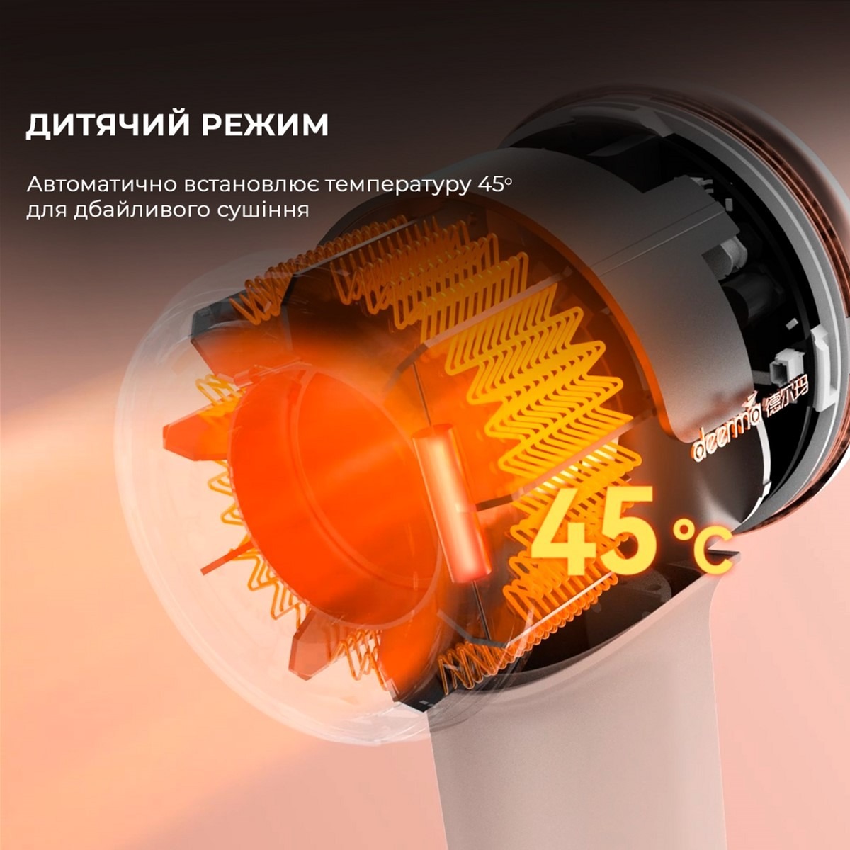 Фен Deerma DEM-CF50W(navy blue) фото 11