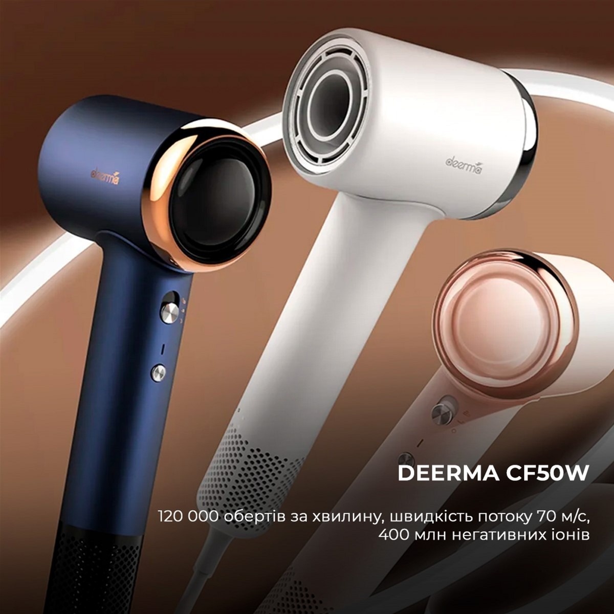 Фен Deerma DEM-CF50W(navy blue) фото 2