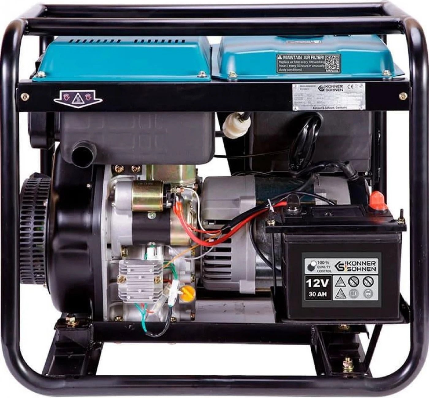 Генератор дизельний Konner&amp;Sohnen KS 6100HDE (EURO V), 5.5/5.0кВт, (KS6100HDE)фото