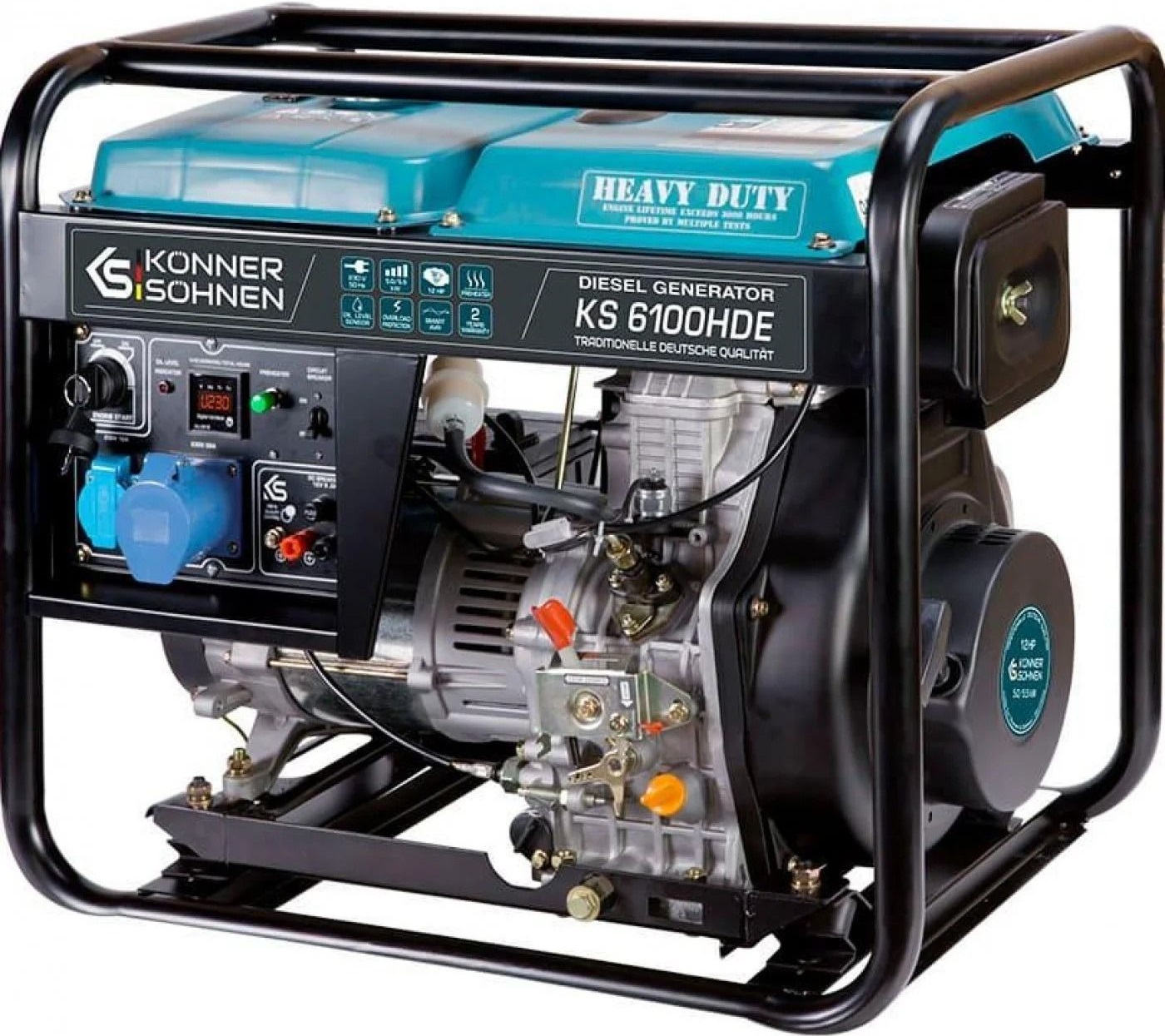 Генератор дизельний Konner&amp;Sohnen KS 6100HDE (EURO V), 5.5/5.0кВт, (KS6100HDE)фото