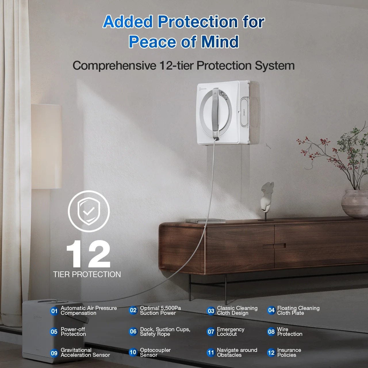 Робот-мойщик окон ECOVACS Winbot W2 PRO OMNI WG851-11 фото 10