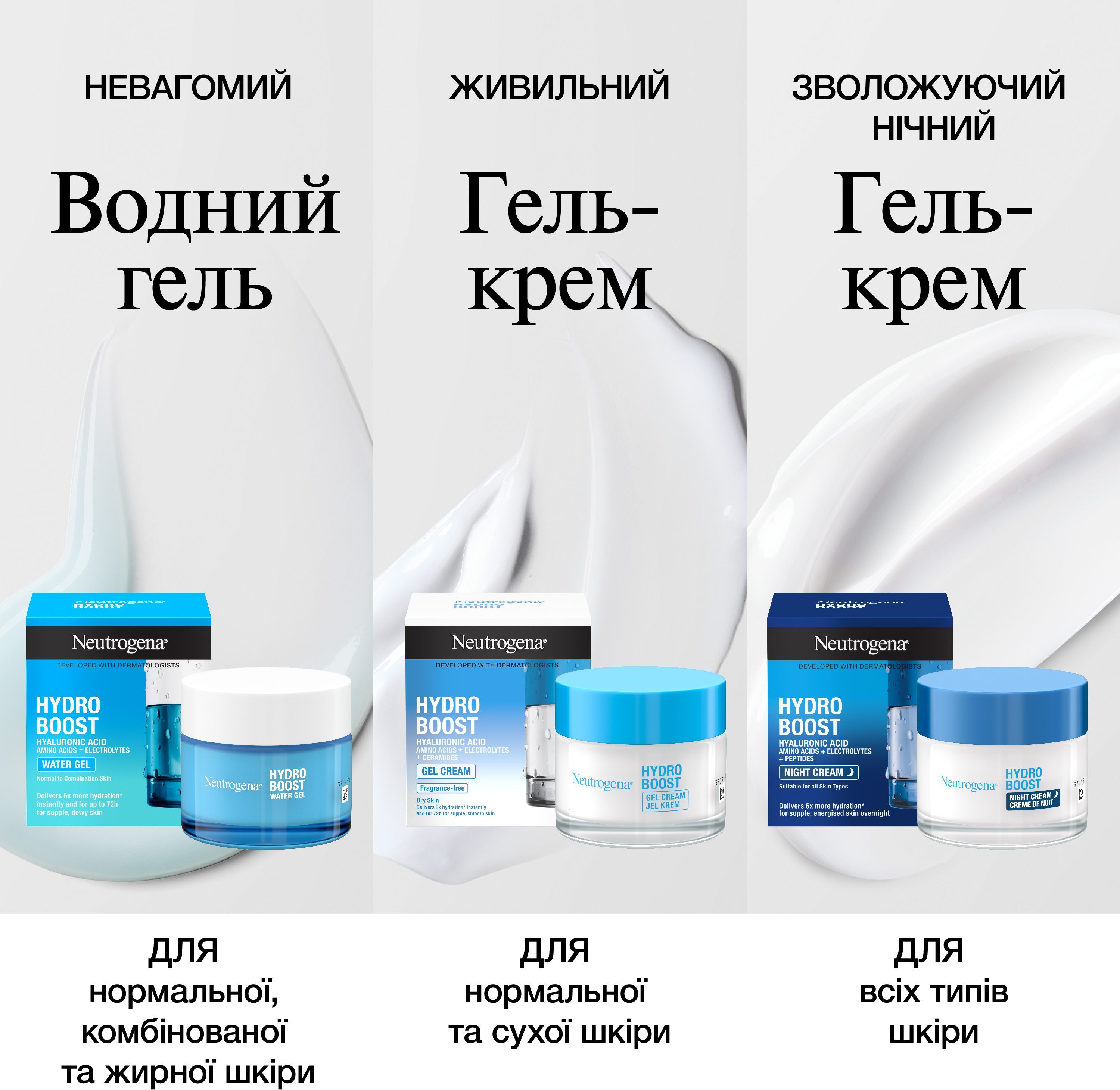 Зволожуючий гель для обличчя Neutrogena Hydro Boost для нормальної та комбінованої шкіри 50 млфото