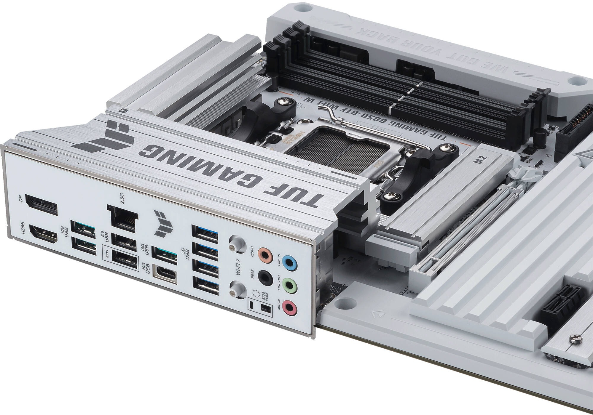 Материнcкая плата ASUS TUF GAMING B850-BTF WIFI W sAM5 B850 4xDDR5 M.2 HDMI DP WiFi BT ATX BTF фото 